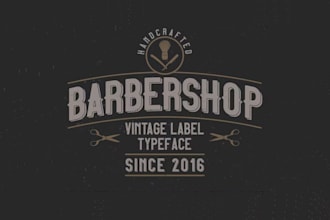 design vintage barber logo for barber shop and salon
