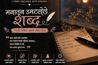 write emotional marathi poetry and instagram captions