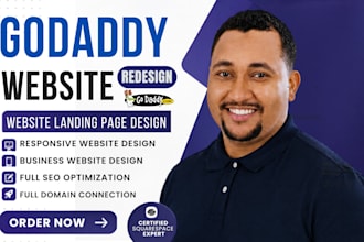 build godaddy website design, godaddy website redesign, develop godaddy website