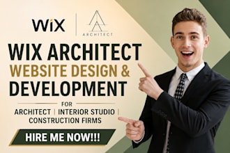 build wix architect website for architect interior studio and construction firms