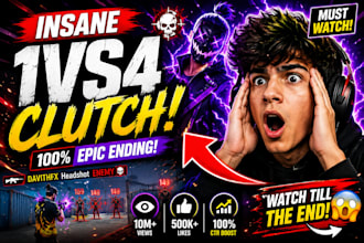 create professional gaming thumbnails for youtube and tiktok