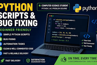 create simple python scripts and fix beginner python bugs