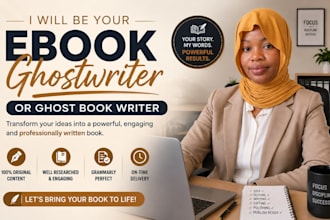 be your ghost book writer or ebook ghostwriter