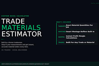 build a custom materials estimator or trade pricing calculator
