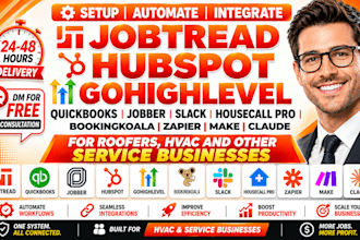 jobtread quickbooks jobber hubspot gohighlevel expert hvac slack housecall zapie