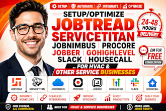 jobtread servicetitan jobnimbus procore jobber gohighlevel hvac slack housecall