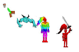make pixelated game characters