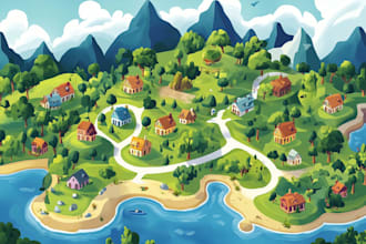 create custom vector maps, rv park, campground