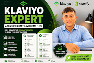 setup klaviyo abandoned cart and welcome flow for shopify