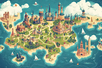 do map design for festivals, and vector map illustrations