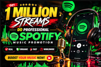 boost spotify album music, spotify track promotion, spotify music promotion