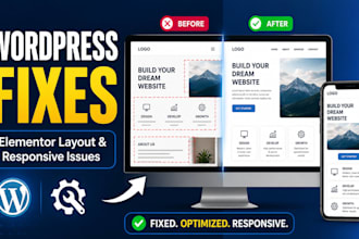 fix wordpress elementor layout and responsive issues