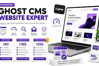 build ghost website ghost cms ghost blog website newsletter wordpress website