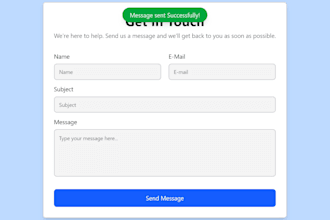 a responsive contact form using react and emailjs