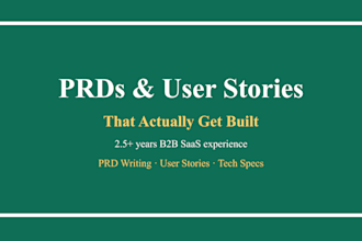 write product requirements documents and user stories for your saas products