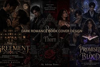 dark romance cover design, fantasy romance cover, sport romance, gothic and ya