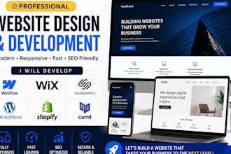 develop webflow squarespace wix carrd wordpress shopify website design