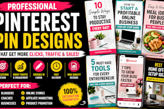 design professional pinterest pins in canva for traffic and sales