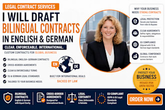 draft bilingual contracts in english and german for your business professionally