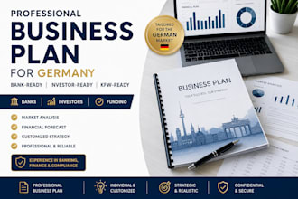 create a professional german business plan for banks and investors