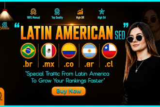 do brazil, mexico, colombia, argentina chile SEO with da90 brazilian backlinks