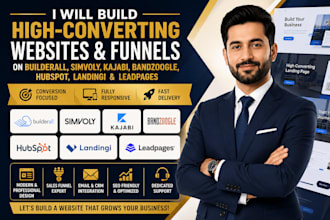 build duilderall simvoly kajabi bandzoogle hubspot landingi leadpages website