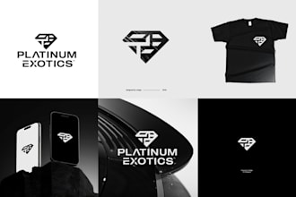 luxury diamond logo design for premium businesses