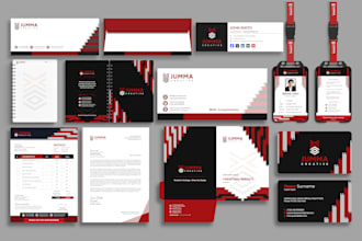 do modern minimalist stationery design for corporate business