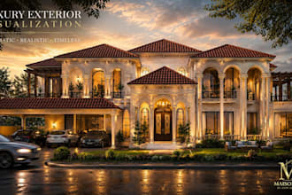 create luxury modern classical exterior elevations