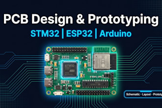 do schematic, pcb design and hardware prototyping for stm32 esp32 arduino