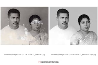 professionally restore old damaged photos, repair scratches