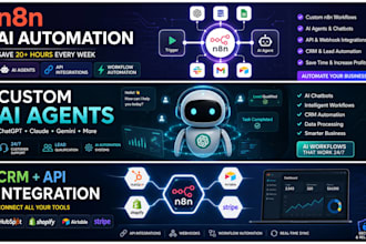 build n8n workflows, ai agents, API integrations and business automation