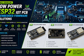 develop low power esp32 iot pcb and embedded firmware solutions