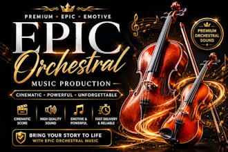 produce epic trailer orchestral strings for films and games