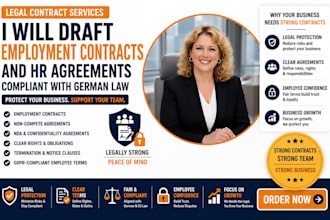 draft employment contracts and HR agreements compliant with german law today