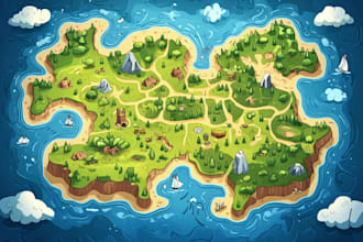 design vector or isometric map illustration