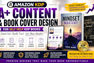design amazon a plus content and book cover for self help KDP books