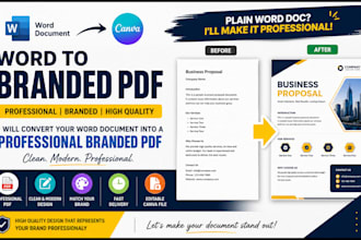 convert your word document into a professional branded PDF in canva
