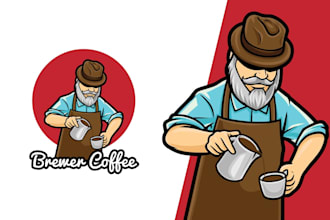 professional cafe logo design for coffee shops and brands