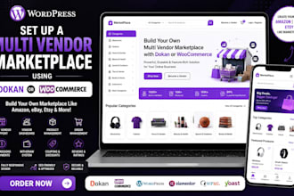 set up a multi vendor marketplace using dokan or woocommerce