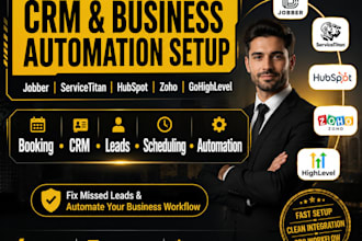 setup jobtread servicetitan  jobber hcp bookingkoala hubspot companycan CRM