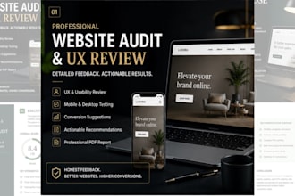 test your website and provide a detailed feedback report