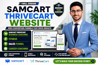 do samcart thrivecart business coaching, fitness, sales funnel, career coaching