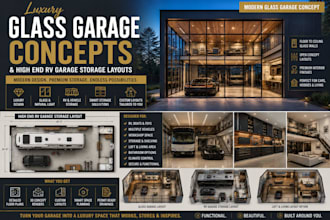 design luxury glass garage concepts and high end rv garage storage layouts