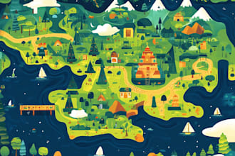 design great map in quality vector illustration