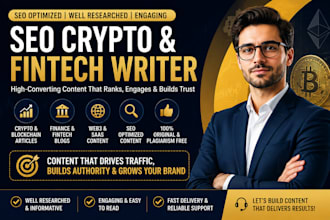 write SEO fintech, crypto and finance blog articles