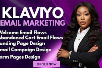 set up klaviyo email marketing flows, email template design