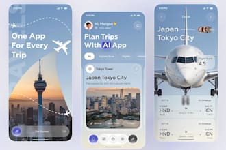 build city tourism app, travel booking app, ai trip planner app