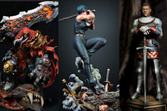 3d print and paint miniature anime figure 3d action figure resin statue stl file