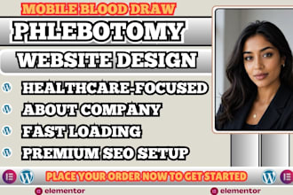 phlebotomy website, mobile blood draw website, healthcare website, medical site